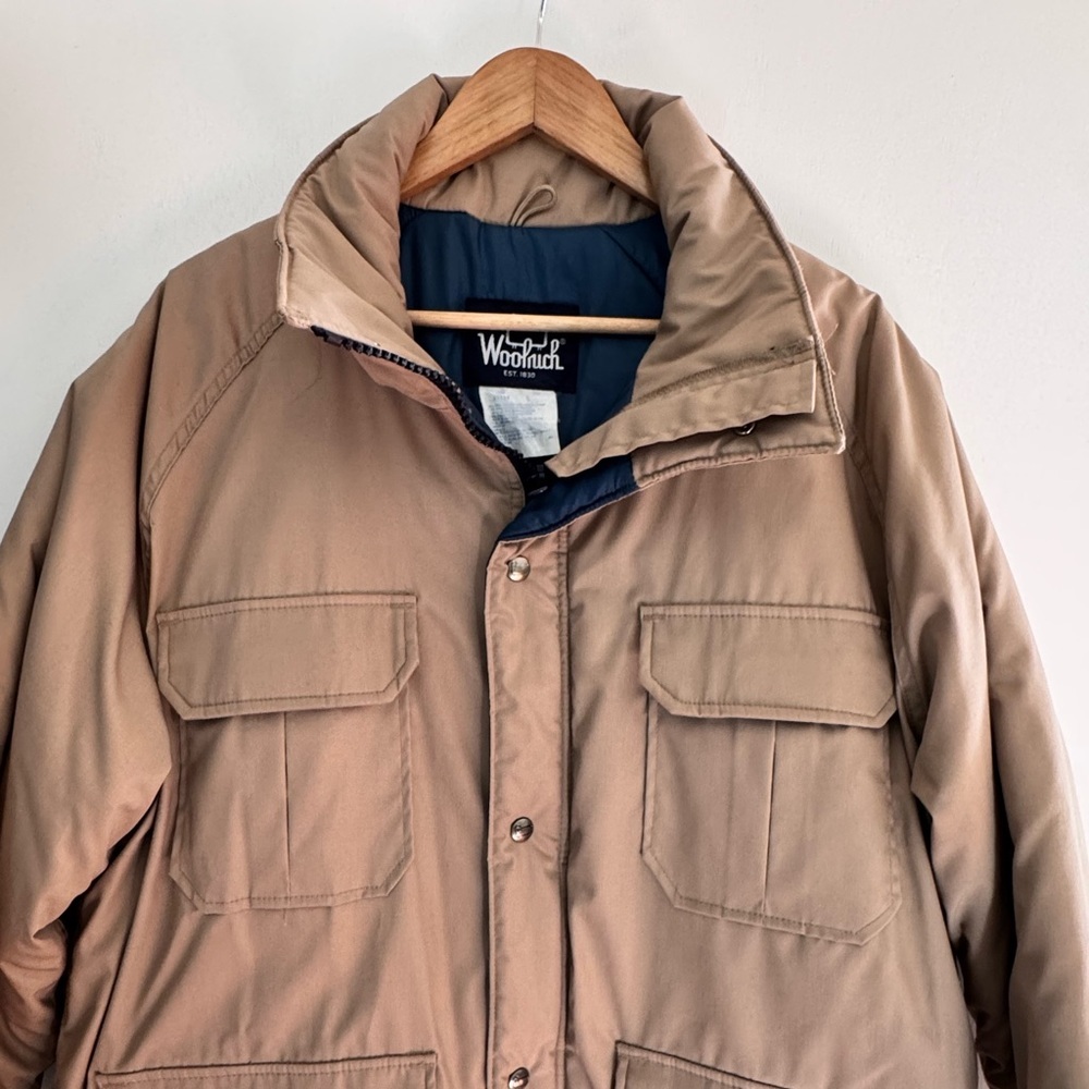Woolrich Tan Field Jacket Thinsulate Utility Coat Vintage USA - Picture 5 of 10